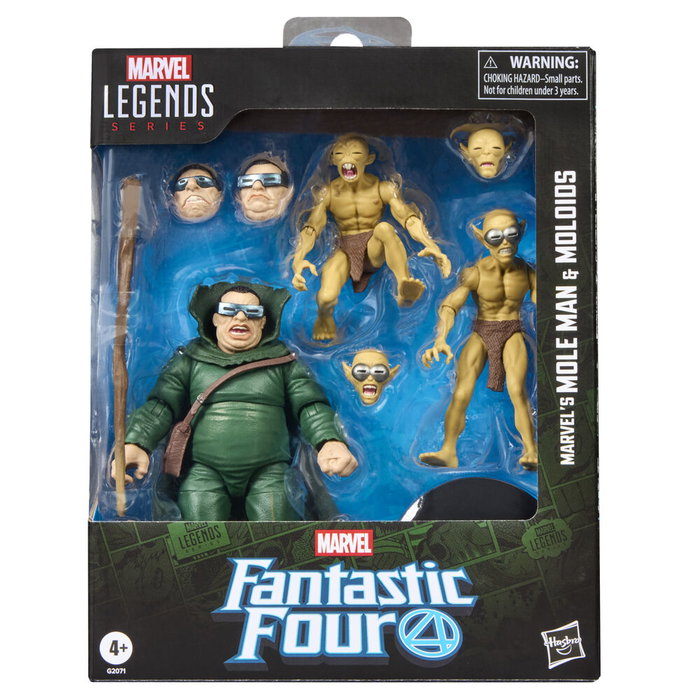 Hasbro Marvel Legends Series Fantastic Four: Pack de 3 figuras de Mole Man y Moloids