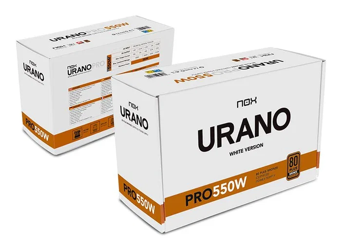 Nox Urano PRO White 550W Bronze Blanco ATX Nox Urano PRO White 550W Bronze Blanco ATX