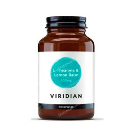 VIRIDIAN L-Teanina-Melisa 90Veg.Cap. - Suplemento para la relajación, cápsulas veganas, 90 unidades