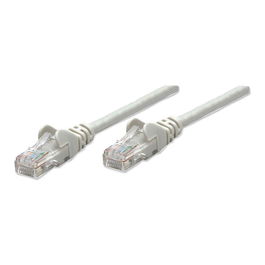 Intellinet Cable de Red Patch RJ45 U/UTP Cat6 0.5m Gris con Hebelschutz, Certificado EIA/TIA, Conector Chapado en Oro, CCA 24AWG