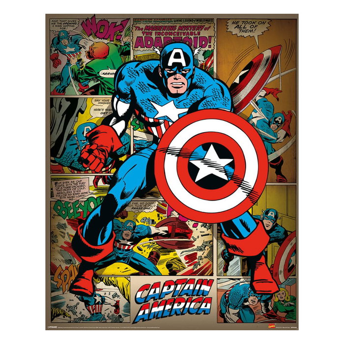 Marvel Comics Set de 4 Pósteres Captain America Retro 40 x 50 cm (4) Marvel Comics Set de 4 Pósteres Captain America Retro 40 x 50 cm (4)