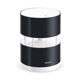 Netatmo Anemómetro Inteligente para Estación Meteorológica, Inalámbrico Wi-Fi, Mide Velocidad del Viento 0-45 m/s, Resistente al Agua y UV, Negro/Transparente