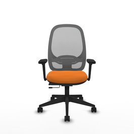 PIQUERAS Y CRESPO Silla de oficina Cilanco con mecanismo Sincro/Traslack, Naranja y Gris