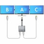 AISENS Hub Adaptador USB-C a Dual HDMI 4K, USB 2.0 y USB-C PD 60W, Gris