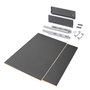 Emuca Kit de cajón para cocina o baño Vertex de altura 178mm con regulación 3D, tableros incluidos, módulo 900mm, Gris antracita