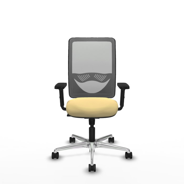 PIQUERAS Y CRESPO Silla de oficina Zulema con mecanismo Sincro, Crema y Gris PIQUERAS Y CRESPO Silla de oficina Zulema con mecanismo Sincro, Crema y Gris