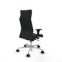PIQUERAS Y CRESPO Sillón Albacete Negro con Mecanismo Sincro y Base de Aluminio
