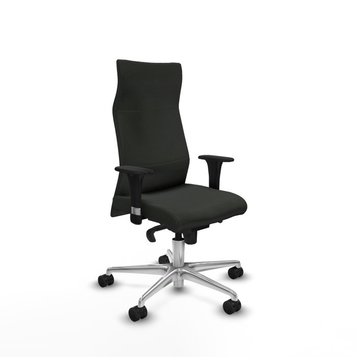 PIQUERAS Y CRESPO Sillón Albacete Negro con Mecanismo Sincro y Base de Aluminio PIQUERAS Y CRESPO Sillón Albacete Negro con Mecanismo Sincro y Base de Aluminio