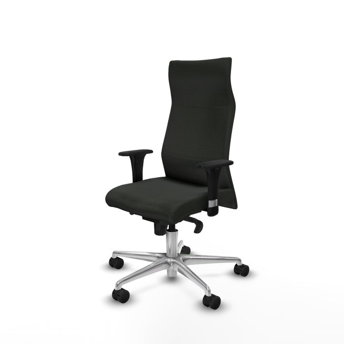 PIQUERAS Y CRESPO Sillón Albacete Negro con Mecanismo Sincro y Base de Aluminio PIQUERAS Y CRESPO Sillón Albacete Negro con Mecanismo Sincro y Base de Aluminio