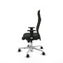 PIQUERAS Y CRESPO Sillón Albacete Negro con Mecanismo Sincro y Base de Aluminio