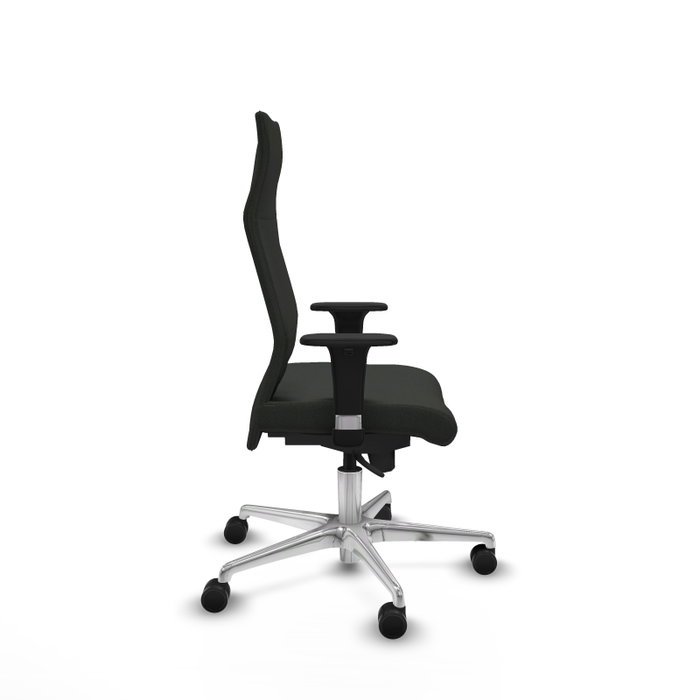 PIQUERAS Y CRESPO Sillón Albacete Negro con Mecanismo Sincro y Base de Aluminio PIQUERAS Y CRESPO Sillón Albacete Negro con Mecanismo Sincro y Base de Aluminio