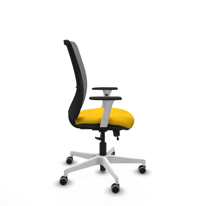 PIQUERAS Y CRESPO Silla de oficina Zulema con mecanismo Sincro/Traslack, Amarillo y Gris
