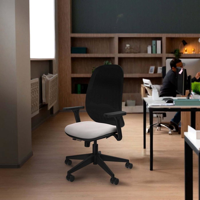 PIQUERAS Y CRESPO Silla de oficina Cilanco con mecanismo Sincro/Traslack Marrón y Negro