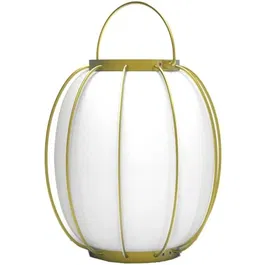 Lumisky LUM3666162002466 Lámpara de mesa inalámbrica TULUM Al. 27 cm Mango de metal Oro LED blanco cálido y blanco frío