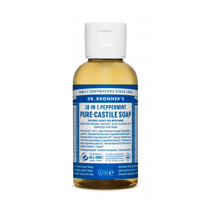 Dr Bronner's Jabón Líquido Menta 60 mL Dr Bronner's Jabón Líquido Menta 60 mL
