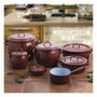 Quid Cacerola de Acero Esmaltado Clasico Esmalte 22 cm - 3,5 L - Marrón