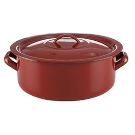 Quid Cacerola de Acero Esmaltado Clasico Esmalte 22 cm - 3,5 L - Marrón
