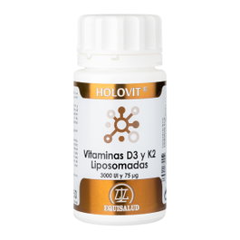 EQUISALUD Holovit Vitaminas D3 K2 Liposomadas 3000ui 50 cap
