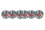 Hermia ST025006F021AD05J000ACO100 Juego de Platos de Postre de Cerámica (6 Piezas) Apto Microondas Congelador Lavavajillas 25 cm