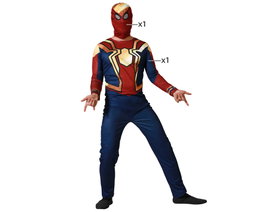 Disfraz Hombre Araña Azul Adulto XL Mono y Máscara Superhéroe Carnaval