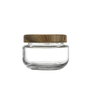 La Mediterranea Bote Vidrio Multiusos Wood 140 cc, Dimensiones: 7 cm (ancho) x 5.4 cm (alto) x 7 cm (largo) (24 Unidades)