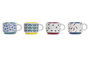DKD Home Decor Africa Gres Tazas Cafe Turquesa Azul 10 x 21 x 11 cm Set de 4