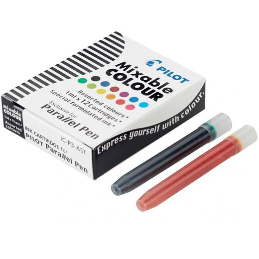 Pilot Cartuchos de Recambio para Parallel Pen, Colores Surtidos, Caja de 12 unidades Pilot Cartuchos de Recambio para Parallel Pen, Colores Surtidos, Caja de 12 unidades