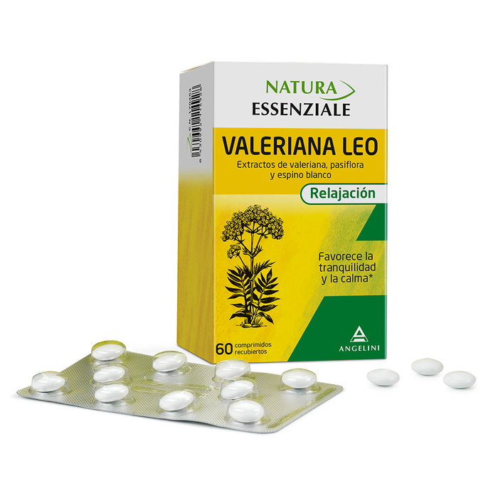 Natura Essenziale Valeriana Leo - Suplemento Natural de 60 Comprimidos para el Control del Estrés, Alteraciones del Sueño y la Relajación