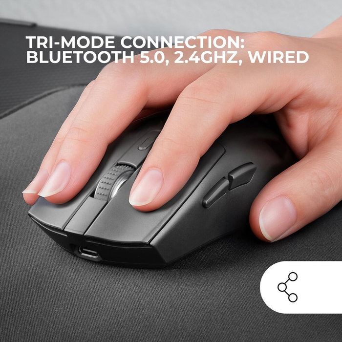 Mars Gaming MM-T3 Ratón Gaming Inalámbrico Negro