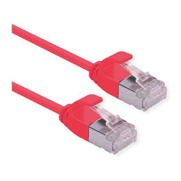ROLINE 21.15.3311 Cable de Red Cat.6A U/FTP (STP) LSOH Slim 0.3 m - Rojo, RJ-45 Macho, 10 Gbit/s, DataCenter