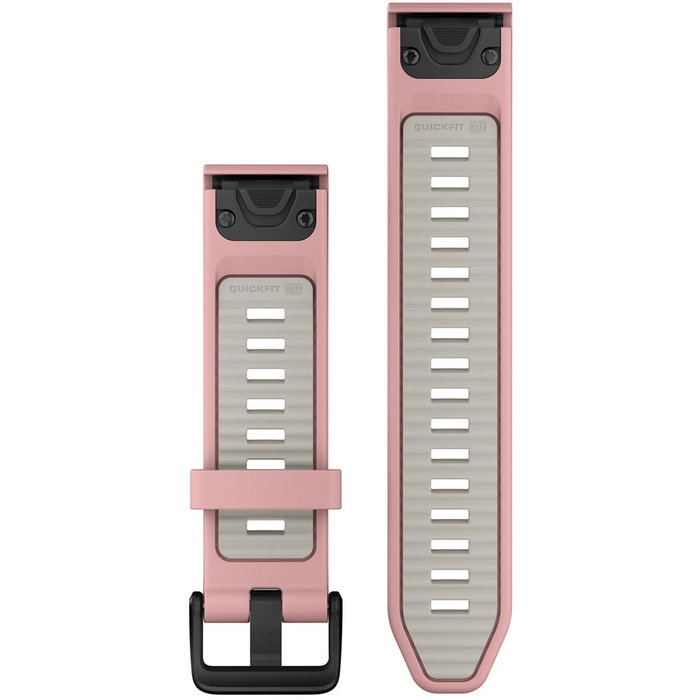 Garmin Correa QuickFit 20mm Silicona Dust Rose/Gris para Reloj Inteligente Garmin Approach S70 D2 Delta S Descent Mk2S