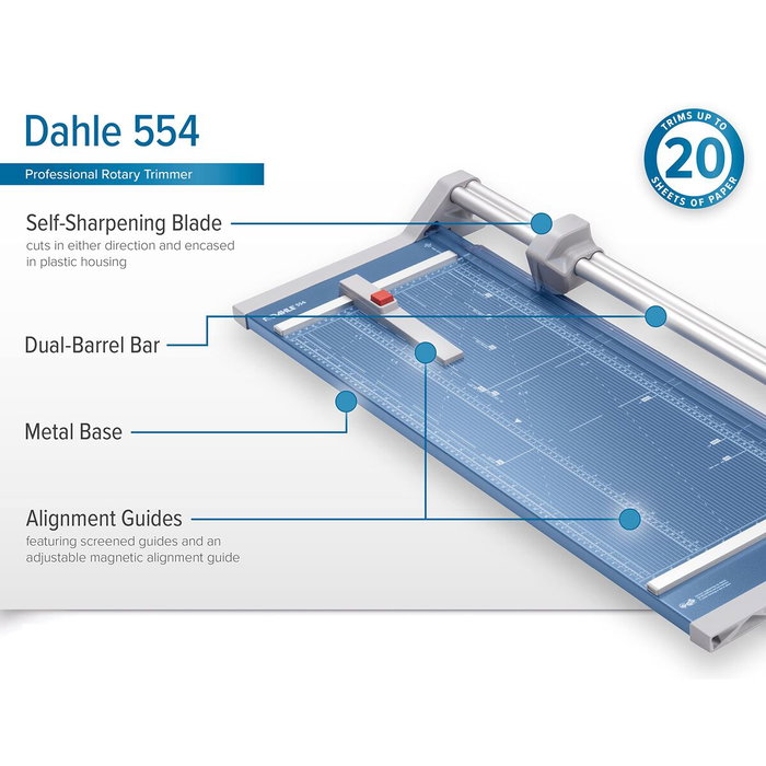 Dahle Cizalla de Rodillo 554 A2 Gris/Azul Dahle Cizalla de Rodillo 554 A2 Gris/Azul