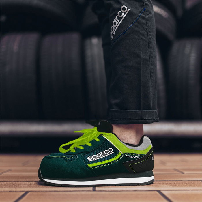 Sparco Zapatillas Gymkhana Seb S1P Src Talla 44 Verde-Amarillo S0752744VSLI