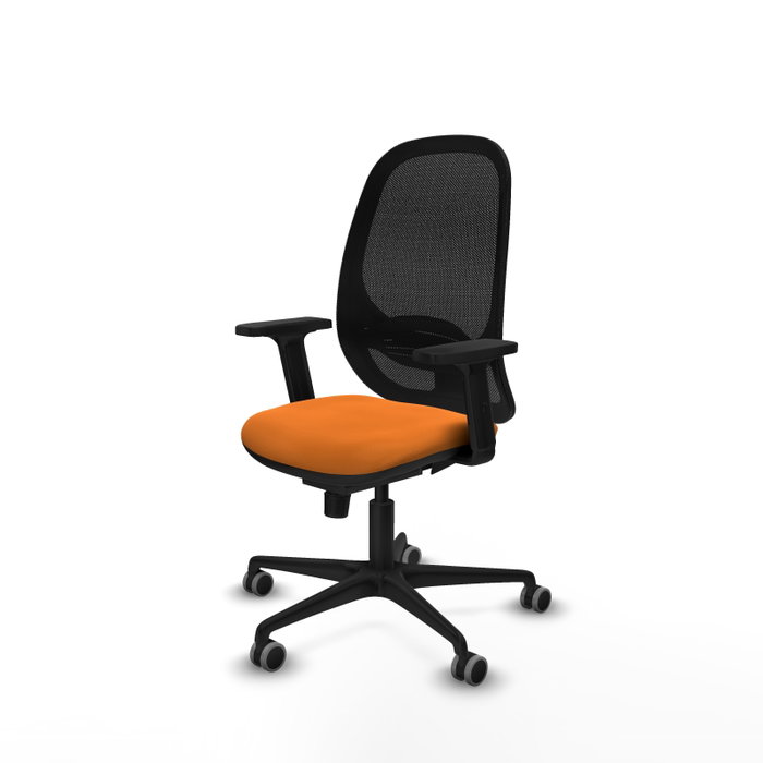 PIQUERAS Y CRESPO Silla de oficina Cilanco con mecanismo Sincro, Naranja y Negro
