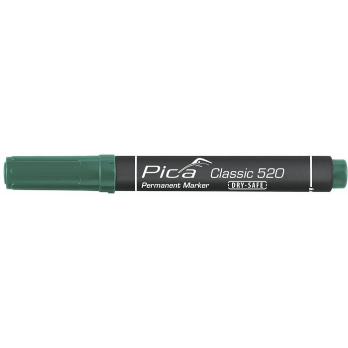 Pica Marcador permanente verde punta bala