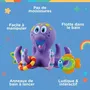 Nuby Pulpo Interactivo Flotante con Anillos de Baño Juguete de Baño Morado NUB0048526062577