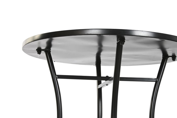 DKD Home Decor Mesa Terraza y Jardín Multicolor Negro Metal Cerámica 60x60x72 cm