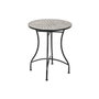 DKD Home Decor Mesa Terraza y Jardín Multicolor Negro Metal Cerámica 60x60x72 cm