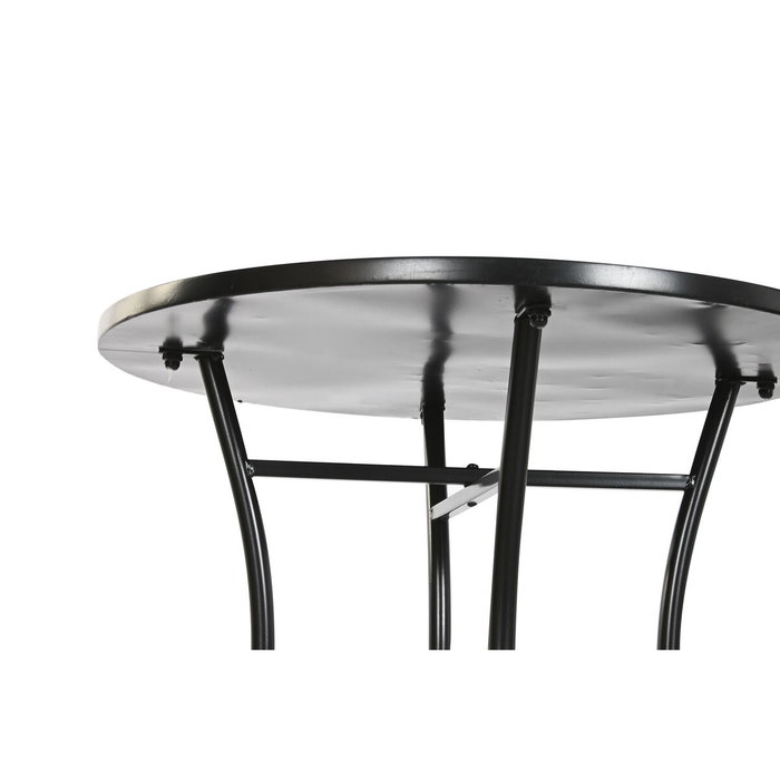 DKD Home Decor Mesa Terraza y Jardín Multicolor Negro Metal Cerámica 60x60x72 cm