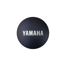 Yamaha Tapa Logo Motores PW Negro/Logo Plata