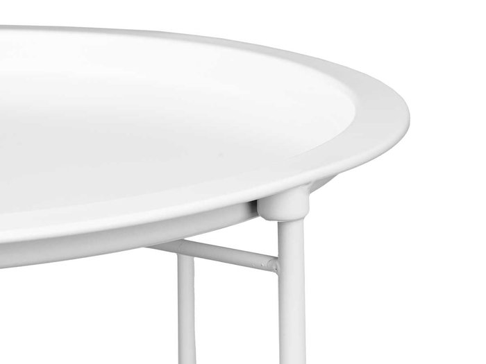 Giftdecor Mesa Redonda Plegable Blanca 46.8x50.2x46.8 cm (Set de 4)