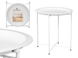 Giftdecor Mesa Redonda Plegable Blanca 46.8x50.2x46.8 cm (Set de 4)