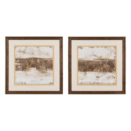 Cuadro Pintura Abstracto 2/M 80 X 80 cm (Set de 2)