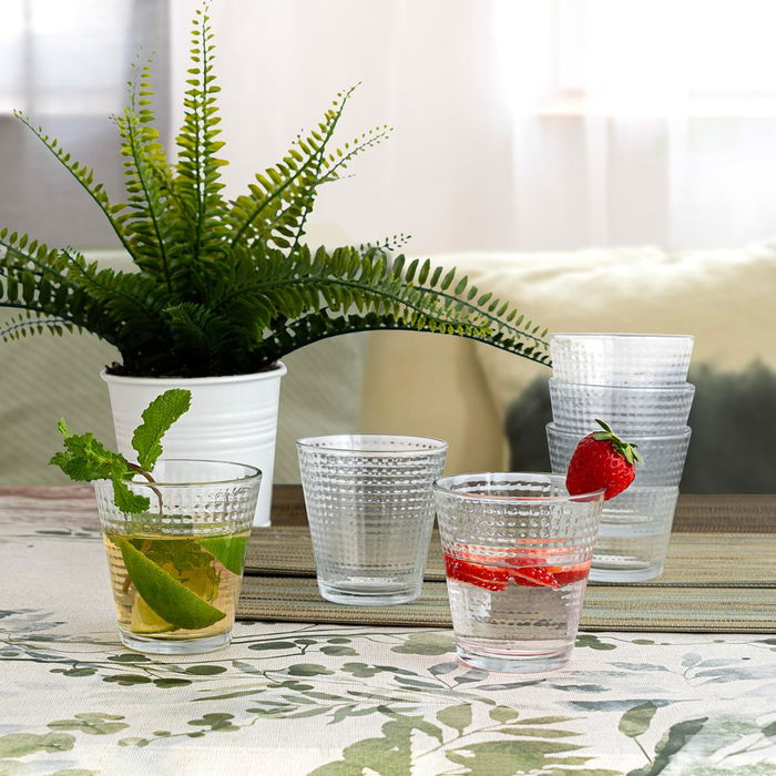 Set 6 Vasos Bajos Vidrio Lina Quid 25 cL