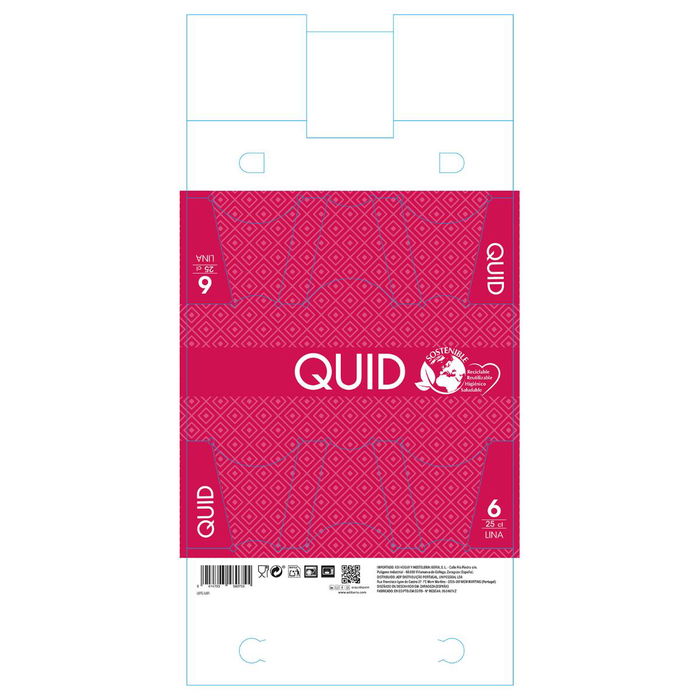 Set 6 Vasos Bajos Vidrio Lina Quid 25 cL