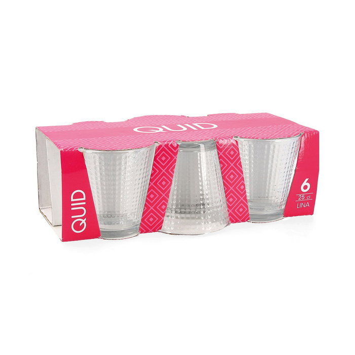 Quid Set de 6 Vasos Bajos Lina de Vidrio 25 cL Quid Set de 6 Vasos Bajos Lina de Vidrio 25 cL