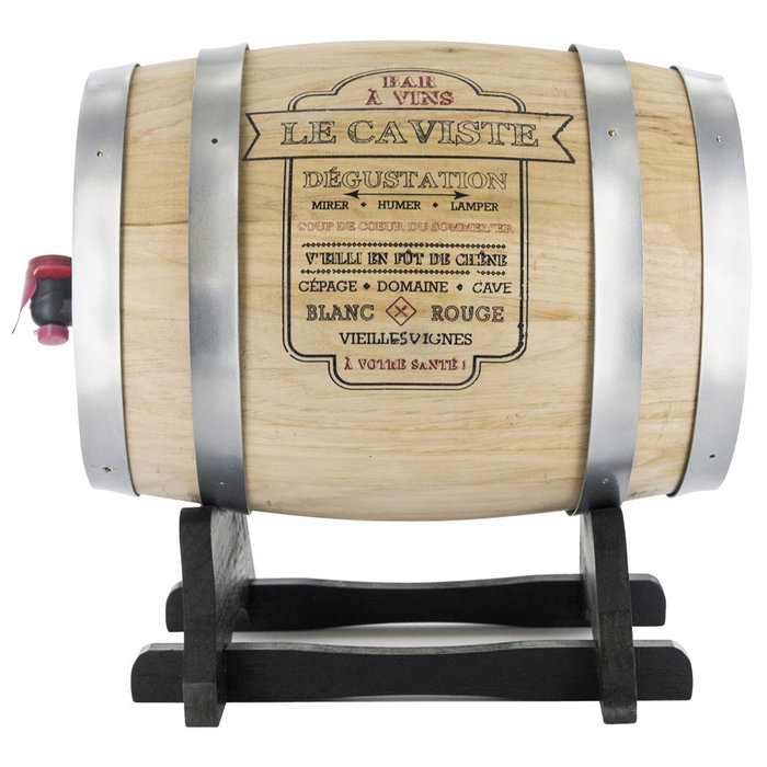 Totally Addict Dispensador de Vino en Forma de Barril INDUSTRIEL