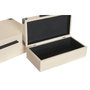 DKD Home Decor Set de 2 Cajas de Madera Beige 34x20x12