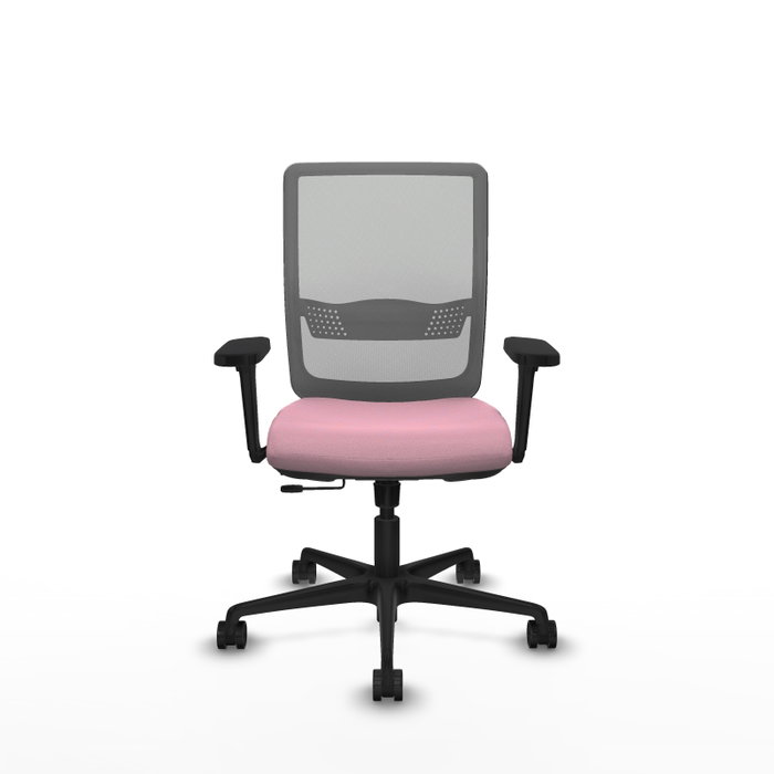 PIQUERAS Y CRESPO Silla de oficina Haches Rosa y Gris con mecanismo Sincro/Traslack PIQUERAS Y CRESPO Silla de oficina Haches Rosa y Gris con mecanismo Sincro/Traslack