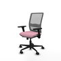 PIQUERAS Y CRESPO Silla de oficina Haches Rosa y Gris con mecanismo Sincro/Traslack
